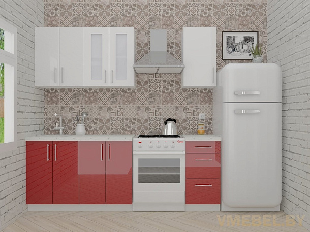 ВерсоЛайн 3-1.6 (белый/бургундский дождь)