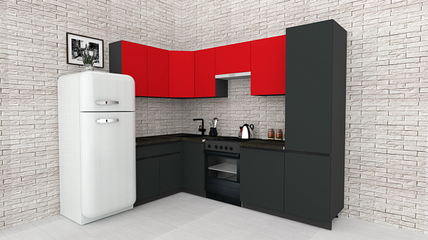 Эко-7 1.4x2.6 левая (красный чили/антрацит/ст.луна)