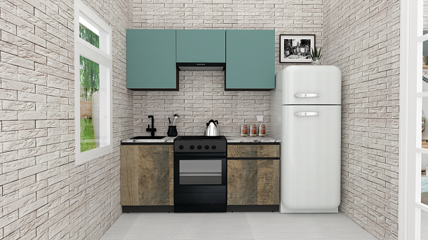 Эко-7 1.7 (сумеречный голубой/дуб гранж песочный/ст.альберика)