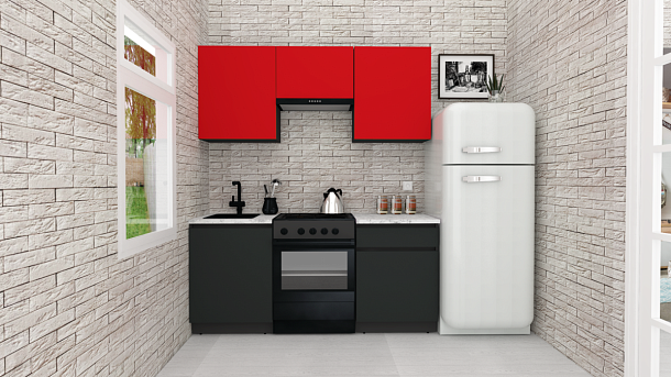 Эко-8 1.8 (красный чили/антрацит/ст.мрамор итальянский)