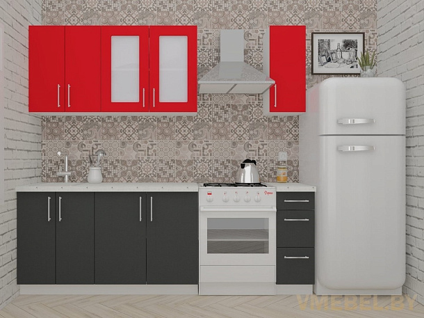 ВерсоЛайн 1-1.7 (антрацит/ красный чили)