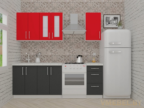 ВерсоЛайн 1-1.6 (антрацит/ красный чили)