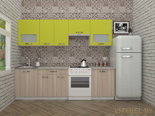 Эко 6-2.6 (ясень шимо светлый/ зеленый лайм)