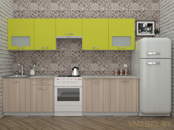 Эко 6-2.9 (ясень шимо светлый/ зеленый лайм)