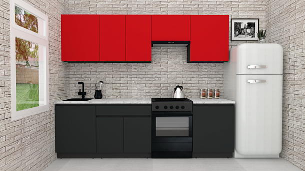 Эко-8 2.6 (красный чили/антрацит/ст.мрамор итальянский)