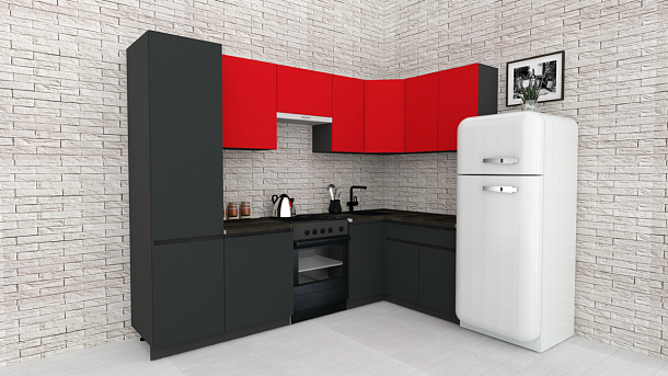 Эко-8 1.4x2.7 правая (красный чили/антрацит/ст.луна)