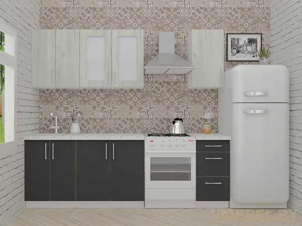 ВерсоЛайн 1-1.8 (дуб крафт белый/ антрацит)