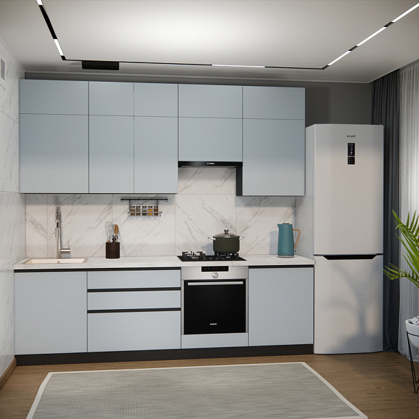 Эко Премиум 2.6 (сумеречный голубой/ст. мрамор лацио)