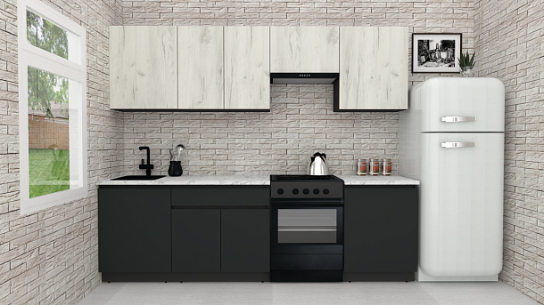 Эко-7 2.5 (дуб крафт белый/антрацит/ст.мрамор итальянский)